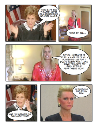 Illustration for article titled Judge Judy Vs. The YouTube Divorce Lady, Tricia Walsh-Smith